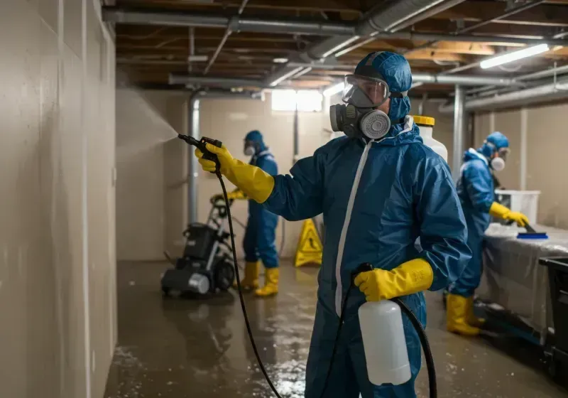 Basement Sanitization and Antimicrobial Treatment process in Gold Bar, WA