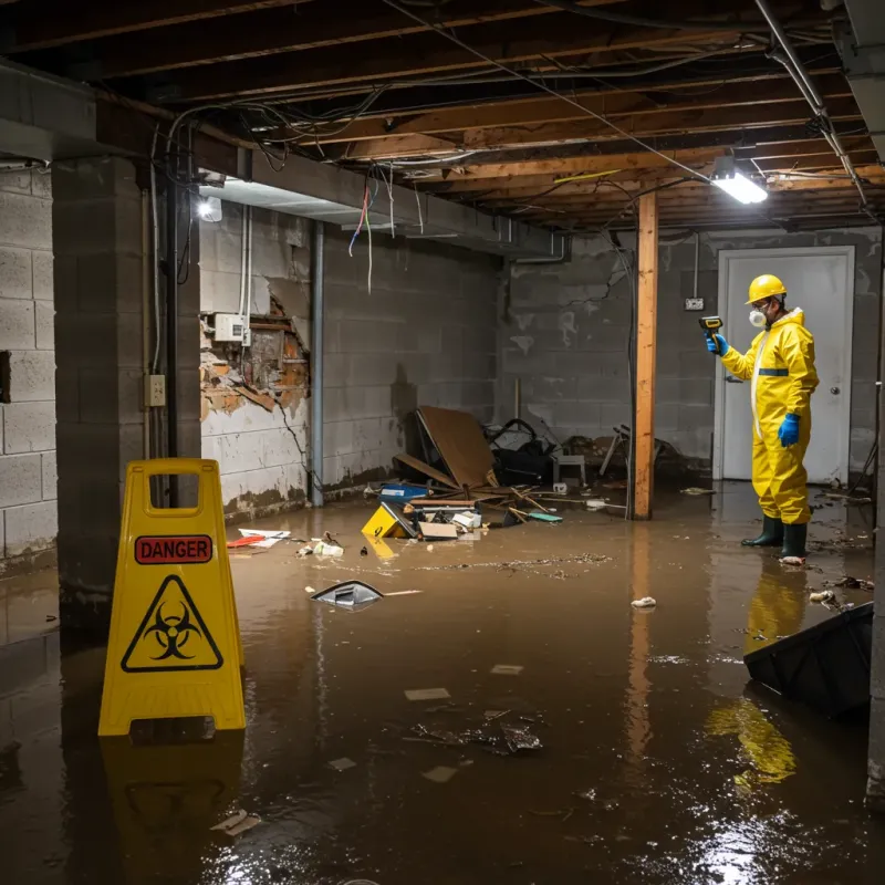 Flooded Basement Electrical Hazard in Gold Bar, WA Property